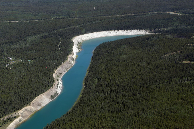 Yukon River, seen from the air.